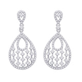 14K White Gold 9/10 Ct.Tw. Diamond Fashion Earrings