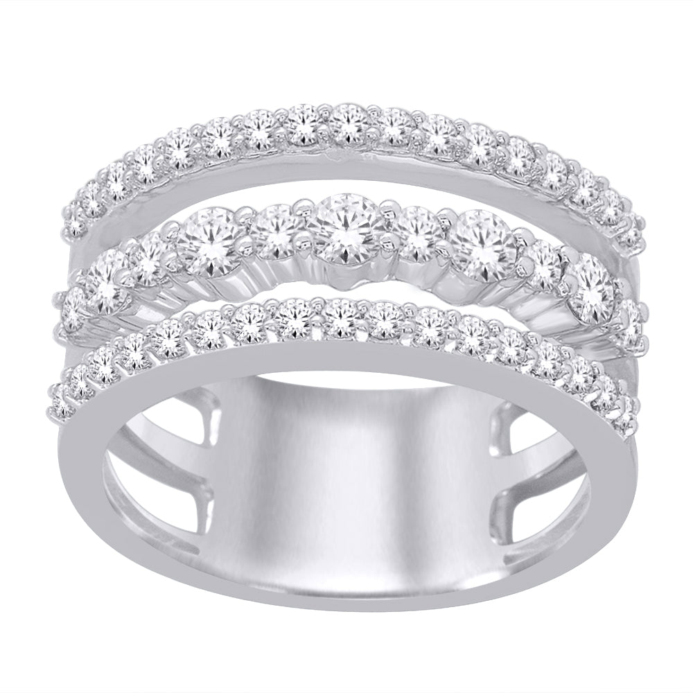 14K White Gold 1 Ct.Tw. Diamond Fashion Ring