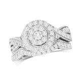 14K White Gold 1 Ct.Tw.Diamond Bridal Ring