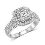 14K White Gold 1 1/3 Ct.Tw. Diamond Engagement Ring