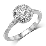 10K White Gold 1/3 Ct.Tw.Diamond Fashion Ring