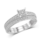 10K White Gold 1/2 Ct.Tw.Diamond Bridal Ring