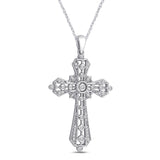 14K White Gold 1/5 Ct.Tw.Diamond Fashion Pendant