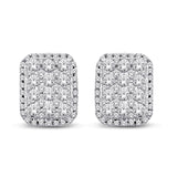 14K White Gold 1 Ct.Tw.Diamond Fashion Earrings