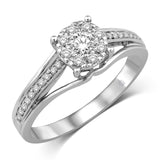 14K White Gold 1/3 Ct.Tw.Diamond Fashion Ring