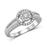 14K White Gold 5/8 Ct.Tw.Diamond Fashion Ring