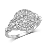 14K White Gold 5/8 Ct.Tw.Diamond Fashion Ring