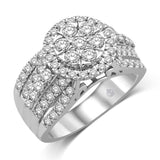 14K White Gold 1 1/2 Ct.Tw.Diamond Engagement Ring