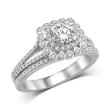 14K White Gold 1/2 Ct.Tw Engagement Ring