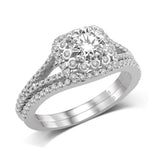 14K White Gold 1/2 Ct.Tw Engagement Ring