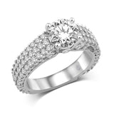 14K White Gold 1 1/2 Ct.Tw Engagement Ring