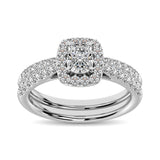 Lovecuts 14K White Gold 1 Ct.Tw. Diamond Bridal Ring