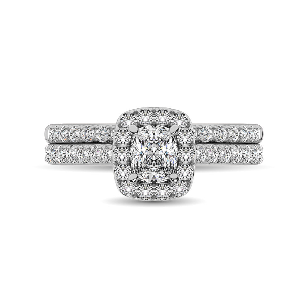 Lovecuts 14K White Gold 1 Ct.Tw. Diamond Bridal Ring
