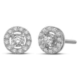 10K White Gold 1/4 Ct.Tw.Diamond Stud Earrings