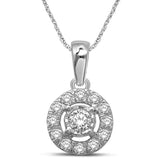 10K White Gold 1/4 Ct.Tw.Diamond Solitare Pendant