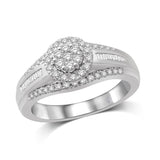 Flower Composite 1/2 Ctw Diamond Engagement Ring