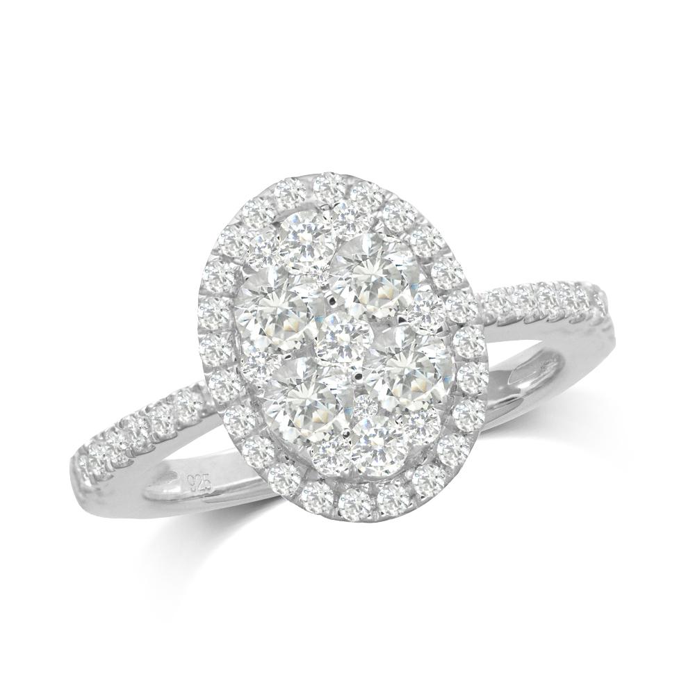14K White Gold 1 1/4 Ct.Tw.Diamond Fashion Ring
