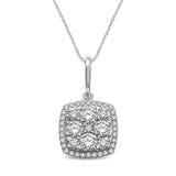 14K White Gold 5/8 Ct.Tw Diamond Fashion Pendant