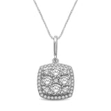 14K White Gold 5/8 Ct.Tw Diamond Fashion Pendant