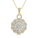 14K Yellow Gold 3/4 Ct.Tw Diamond Fashion Pendant