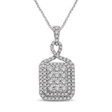 14K White Gold 9/10 Ct.Tw Diamond Fashion Pendant