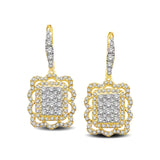 14K Yellow Gold 1 1/3 Ct.Tw Diamond Fashion Earrings