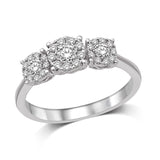 14K White Gold 1/2 Ct.Tw.Diamond Fashion Ring