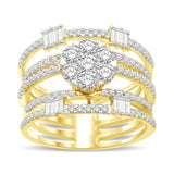 14K White Gold 1 3/4 Ct.Tw Diamond Fashion Ring