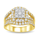 14K Yellow Gold 1 9/10 Ct.Tw Diamond Enagagement Ring