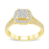 14K Yellow Gold 1 Ct.Tw Diamond Enagagement Ring