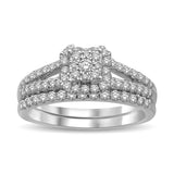 14K White Gold 7/8 Ct.Tw. Diamond Bridal Ring