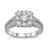 14K White Gold 1 1/2 Ct.Tw. Diamond  Engagement Ring