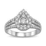 14K White Gold 1 1/6 Ct.Tw. Diamond Fashion Ring