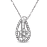 14K White Gold 2/5 Ct.Tw Diamond Fashion Pendant