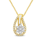 14K Yellow Gold 2/5 Ct.Tw Diamond Fashion Pendant