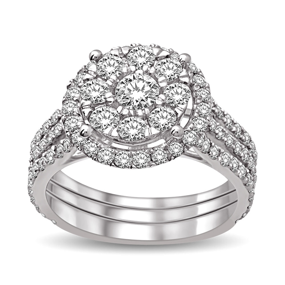 14K White Gold 2 Ct.Tw Diamond Bridal Ring