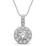 14K White Gold 7/10 Ct.Tw. Diamond Fashion Pendant