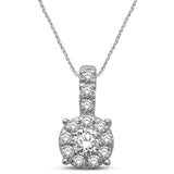 14K White Gold 1/5 Ct.Tw. Diamond Fashion Pendant