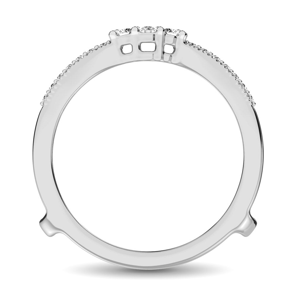 10K White Gold 1/3 Ct.Tw.Diamond Guard Ring