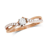 10K Rose Gold 1/6 Ct.Tw.Diamond Promise Ring