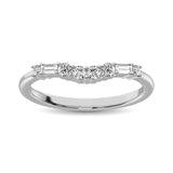 14K White Gold 1/4 Ct.Tw.Diamond Band