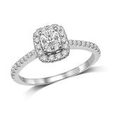 Lovecuts 14K White Gold 5/8 Ct.Tw.Diamond Engagement Ring