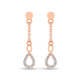 10K Rose Gold 1/10 Ct.Tw.Diamond Infinity Earrings