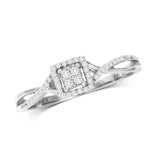 10K White Gold 1/10 Ct.Tw.Diamond Promise Ring