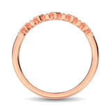14K Rose Gold 1/20 Ctw Diamond Stackable Band
