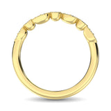 14K Yellow Gold 1/10 Ctw Diamond Stackable Band