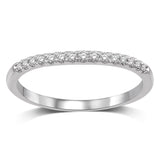 14K White Gold Diamond 1/8 Ct.Tw. Men's Machine Band