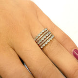 14K White Gold 1/20 Ct.Tw.Diamond Stackable Band