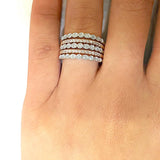 14K White Gold 1/4 Ct.Tw.Diamond Stackable Band