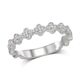14K White Gold 1/4 Ct.Tw.Diamond Stackable Band